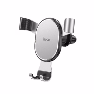 HOCO gravitacinis automobilinis laikiklis oro angai CA56 PLUS metalinis šarvas sidabrinis