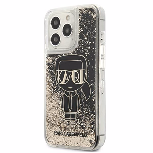 Karl Lagerfeld Liquid Glitter Gatsby dėklas telefonui iPhone 13 Pro Max - juodas