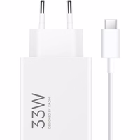 Xiaomi MDY-16-EF 1xUSB-A 33W sieninis įkroviklis su 3A USB-C kabeliu - baltas