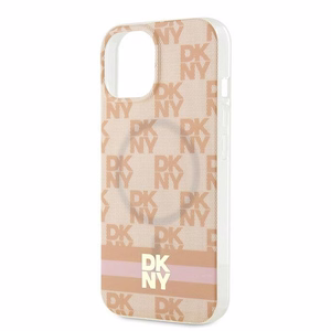 DKNY IML languotas mono raštas ir spausdintos juostelės Magnetinis dėklas iPhone 15 / 14 / 13 - rožinė