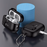 Tech-Protect Slim Hook dėklas su karabinu, skirtas Apple AirPods Pro 1 / 2 – juodas