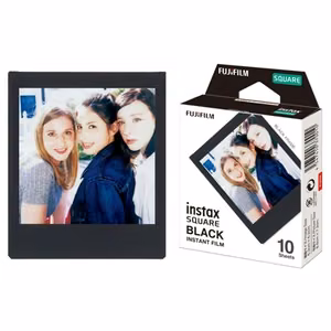 Fujifilm Instax Square – глянцевая фотобумага моментальной печати с чёрной рамкой, 10 листов