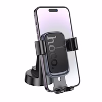 HOCO gravitacinis automobilio laikiklis prietaisų skydeliui H81 juodas metalinis pilkas