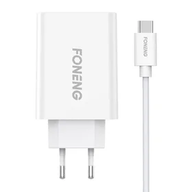 Greitas įkroviklis Foneng 1x USB EU43 10.5W + USB Type C kabelis