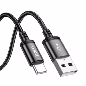 Кабель USB A to USB C Hoco 3A 2 m X89 черный