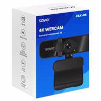Savio CAK-06 internetinė kamera 3840 x 2160 pikseliai USB Juoda