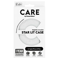 CARE by PanzerGlass Flagship Star Lit dėklas telefonui iPhone 16 Plus 6.7" baltas Magnetinis 1343
