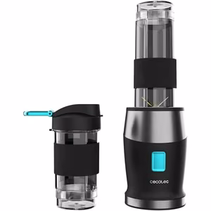 Cecotec Power Titanium 900 ProGo – 900 W personal blender with 2 × 0.57 l jugs and ice crushing, black