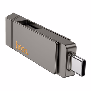 Флешка 128GB USB 3.2 (USB A + USB C) Hoco UD15 серая