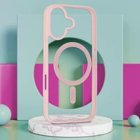 Acrylic Color Magsafe dėklas iPhone 17 šviesiai rožinis