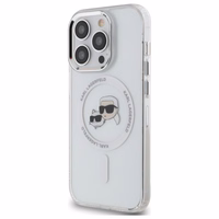 IML Metal Karl & Choupette Head MagSafe Dėklas telefonui iPhone 14 Pro Max - baltas