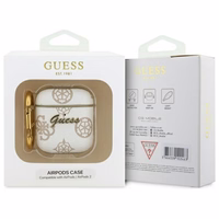 Guess GUA2PG4GPH AirPods 1/2 dėklas baltas 4G Hook