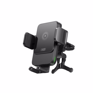 XO automobilinis laikiklis WX041 su belaidžiu indukciniu įkrovikliu 15W, juodas, su ventiliacijos angomis