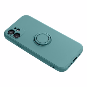 Silikoninis „Ring“ dėklas, skirtas „iPhone 17 Pro Max / 18 Pro Max“ – žalias