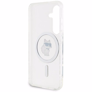 Karl Lagerfeld IML Choupette magnetinis dėklas telefonui Samsung Galaxy S24 - permatomas
