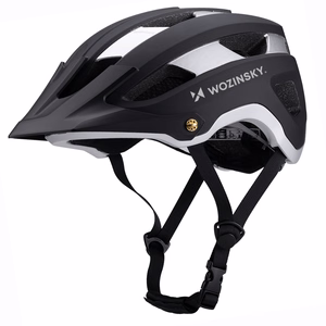 Wozinsky MTB велосипедный шлем со съемным козырьком, легкий L - черный и серебристый