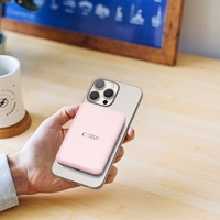 Tech-Protect LifeMag PB10 išorinė baterija su MagSafe 5000mAh 15W USB-C jungtimi - rožinė + USB-C kabelis