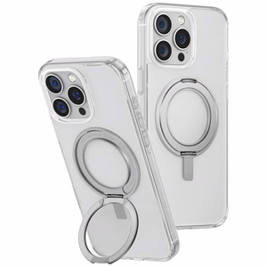 Uniq Swivix 360 sukamas stovas dėklas telefonui iPhone 16 Pro Max - skaidrus