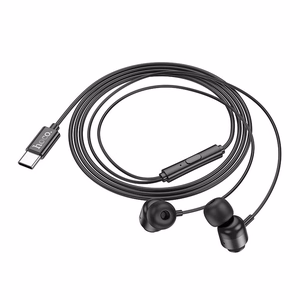 Проводные наушники-вкладыши USB C Hoco M122 чёрные