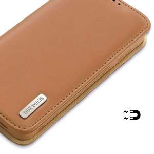 Dux Ducis Hivo dėklas Samsung Galaxy S23+ atverčiamas dėklas su pinigine ir RFID apsauga rudas