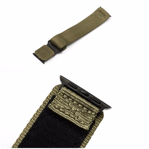 FORCELL F-DESIGN FA05 nailoninis dirželis APPLE laikrodžiui 42 / 44 / 45 / 49 mm žalias