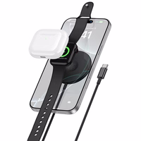 "Borofone" belaidis indukcinis įkroviklis BQ41 Glory 3 in 1 15W, juodas