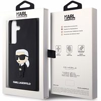 Karl Lagerfeld 3D Guminis Ikonik dėklas telefonui Samsung Galaxy S24+ - juodas