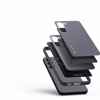 Dux Ducis Fino dėklas Samsung Galaxy S23+ su silikoniniu rėmeliu pilkas