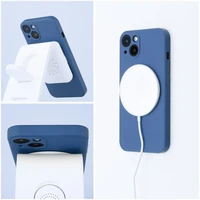 SILICONE MAG COVER dėklas telefonui, suderinamas su MagSafe, IPHONE 11 Pro Max mėlynas