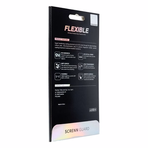 LCD apsauginis stikliukas Bestsuit Flexible Hybrid Glass 5D Apple iPhone 12 Mini pritaikytas dėklui juodas
