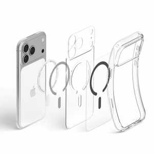 Spigen Ultra Hybrid MagSafe dėklas iPhone 18 Pro / 17 Pro, skaidrus grafitinis