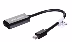 Lanberg AD-0005-BK vaizdo kabelio adapteris 0,2 m Mini DisplayPort HDMI A tipo (standartinis) Juoda