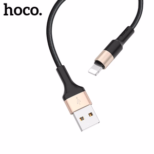 USB kabelis Hoco X26 Lightning 1.0m juodas-auksinis