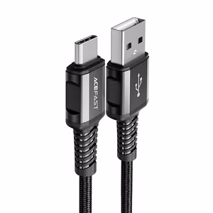 USB kabelis Acefast C1-04 USB-A to USB-C 1.2m juodas