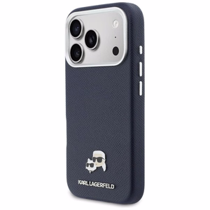 KARL LAGERFELD dėklas IPHONE 17 Pro Max, suderinamas su MagSafe KLHMP17X6PFKCLB (PU FW W/ K&C Head Pin), mėlynas