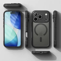 Ringke Fusion Bold Magnetinis dėklas telefonui iPhone 17 Pro - matinė juoda