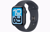 Apple Watch SE (2022) 44mm GPS Aluminum Case Black + sportinis dirželis Black Grade C