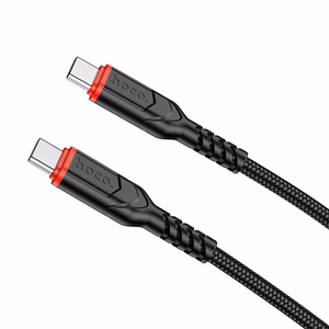 Kabelis USB C į USB C Hoco 3A 60W 3 m X59 juodas