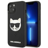Karl Lagerfeld 3D Guminis Choupette dėklas iPhone 13 mini - juodas
