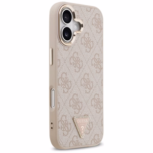 Guess 4G Triangle Logo Magnetinis dėklas telefonui iPhone 17 - rožinis auksas