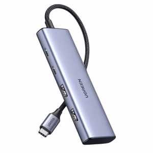 Ugreen CM473 šakotuvas USB-C - 2x USB-A / 2x USB-C 20cm - pilkas