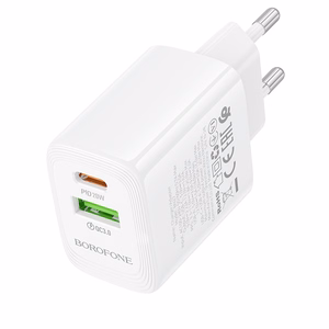 Įkroviklis Borofone BN27 20W USB-C/USB-A baltas