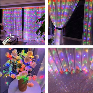 LED užuolaida (200 LED lempučių) 3Mx2M įvairiaspalvė