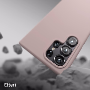 Etteri silikoninis dėklas telefonui Samsung Galaxy S24 Ultra šviesiai rožinis