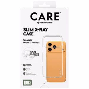 CARE by PanzerGlass Madingas X-Ray Minkštas Pagrindinis dėklas telefonui iPhone 17 Pro Max - Skaidrus