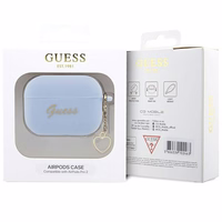Guess GUAP2LSCHSB ausinių dėklas (m) - mėlynas Silicone Charm Heart Collection
