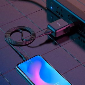 Įkroviklis Hoco USB A 2A 10W + kabelis USB A į USB C N2 juodas