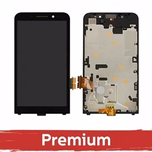Ekranas skirtas Blackberry Z30 juodas su rėmeliu OEM