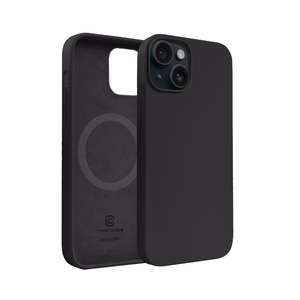 Crong Color Cover Magnetic MagSafe dėklas, skirtas iPhone 15 Plus, juodas