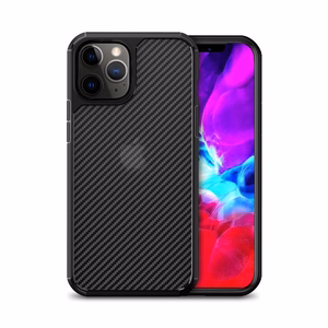 Crong Hybrid Carbon dėklas, skirtas iPhone 12 Pro Max, juodas